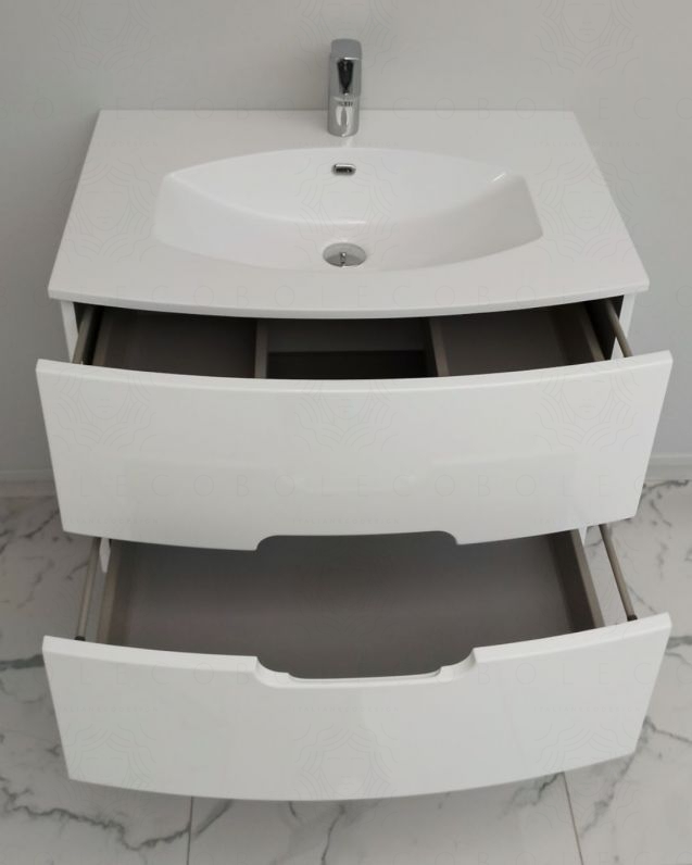 Mobile bagno sospeso Lady, curvo, cm.74 Mobile bagno sospeso Lady, curvo, cm.74