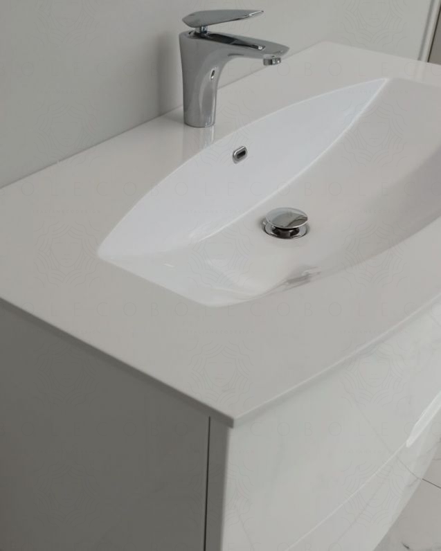 Mobile bagno sospeso Lady, curvo cm.100