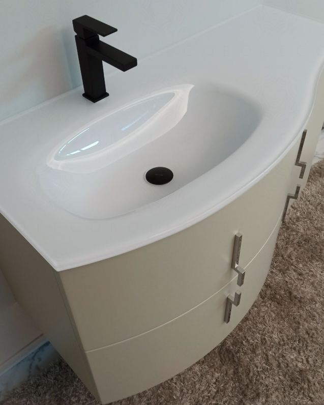 Mobile bagno sospeso Jane, curvo, cm.104 Mobile bagno sospeso Jane, curvo, cm.104