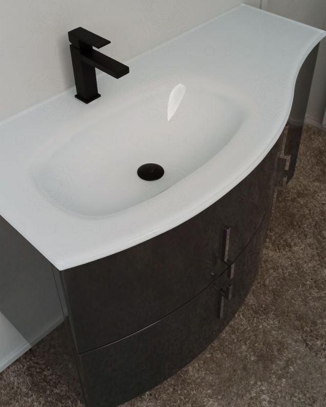 Mobile bagno sospeso Jane, curvo, cm.104 Mobile bagno sospeso Jane, curvo, cm.104