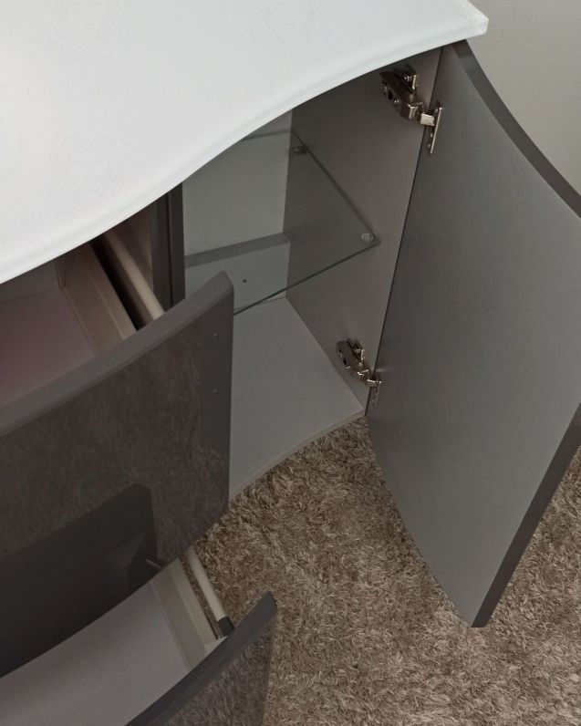 Mobile bagno sospeso Jane, curvo, cm.104 Mobile bagno sospeso Jane, curvo, cm.104