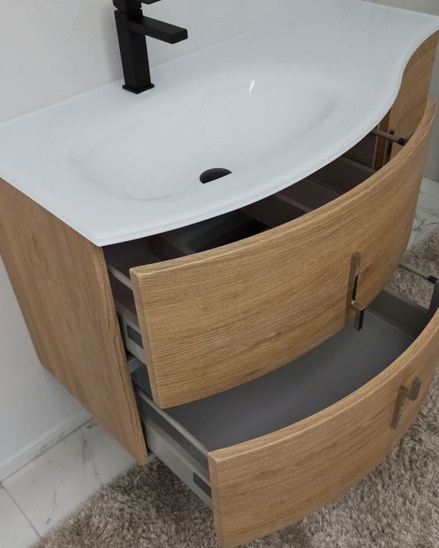 Mobile bagno sospeso Jane, curvo, cm.104 Mobile bagno sospeso Jane, curvo, cm.104