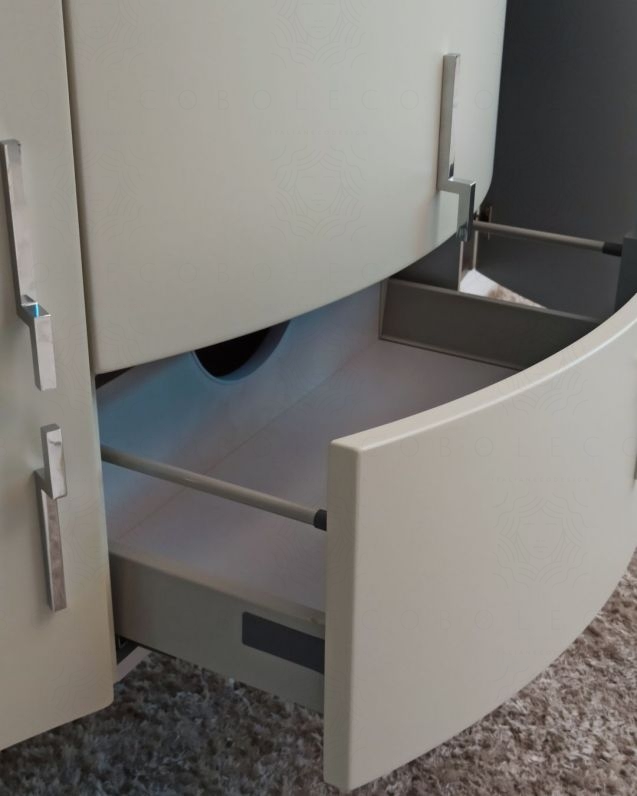 Mobile bagno sospeso Jane, curvo, cm.138 Mobile bagno sospeso Jane, curvo, cm.138