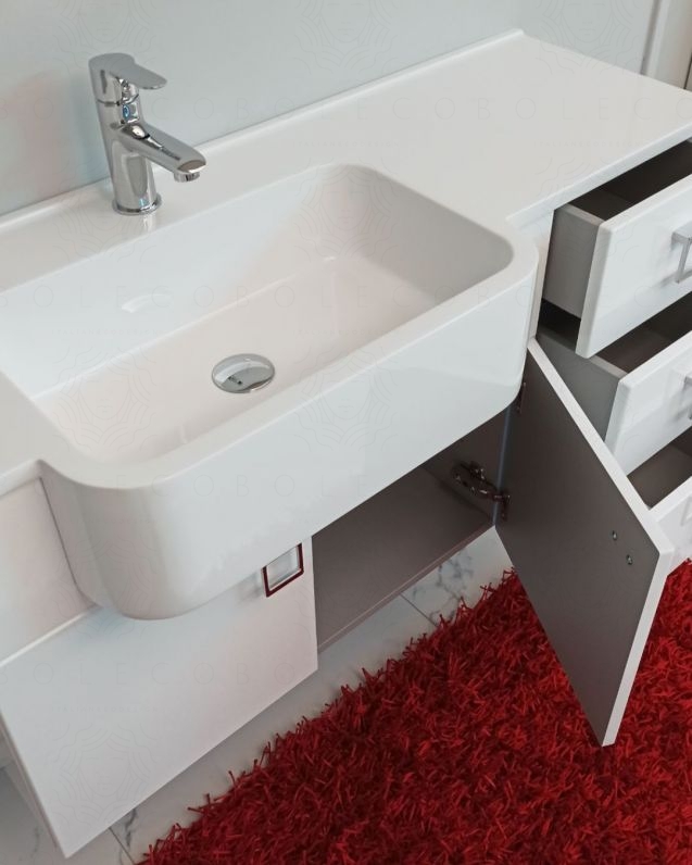 Mobile bagno sospeso Ariel cm.100 completo di specchio Mobile bagno sospeso Ariel cm.100 completo di specchio