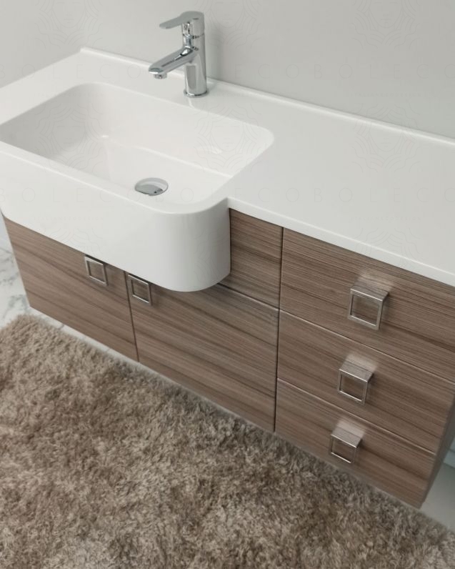 Mobile bagno sospeso Ariel cm.100 completo di specchio