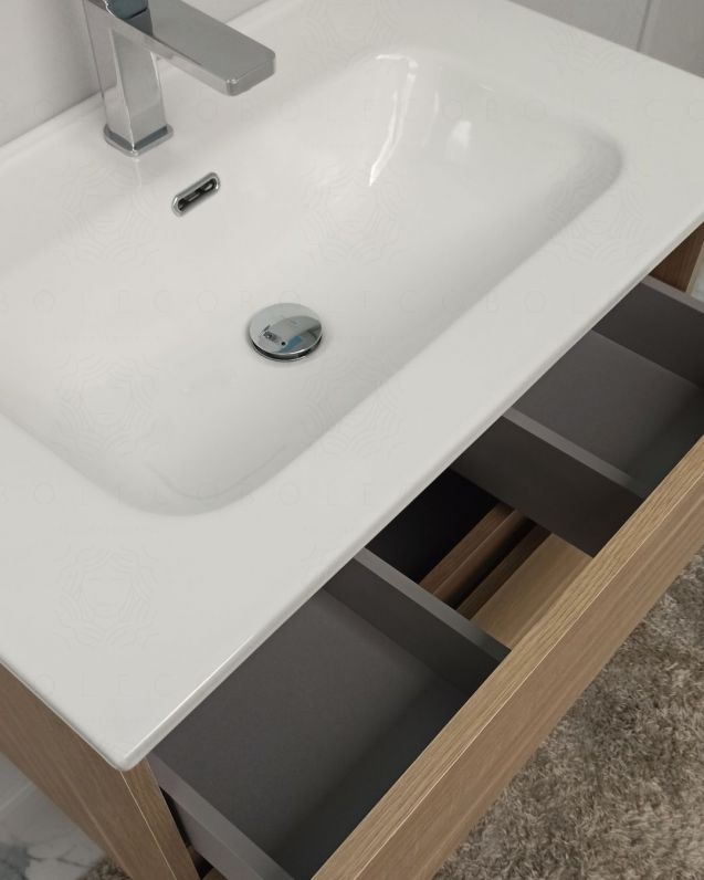 Mobile bagno sospeso Imperial cm.74 con specchio led Mobile bagno sospeso Imperial cm.74 con specchio led