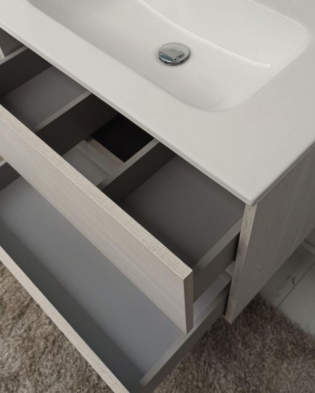 Mobile bagno sospeso Imperial cm.74 con specchio led Mobile bagno sospeso Imperial cm.74 con specchio led
