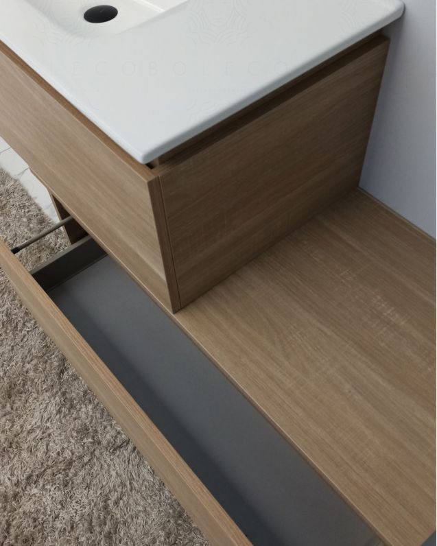Mobile bagno sospeso Giava con cassettiera, cm.150 e specchio Mobile bagno sospeso Giava con cassettiera, cm.150 e specchio