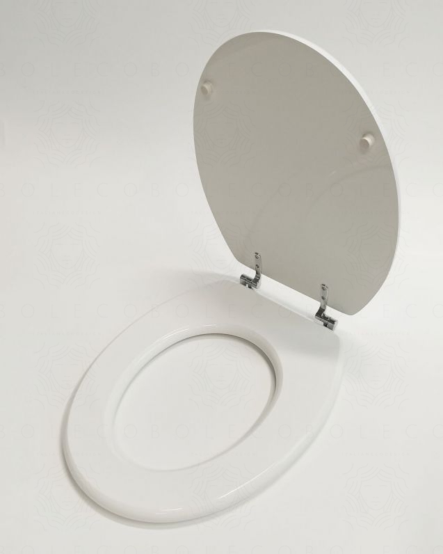 Coppia di sanitari filomuro in ceramica Karla, copriwater Coppia di sanitari filomuro in ceramica Karla, copriwater