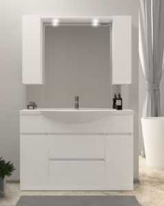 Mobile bagno a terra Silvia, cm.120, completo di specchio e