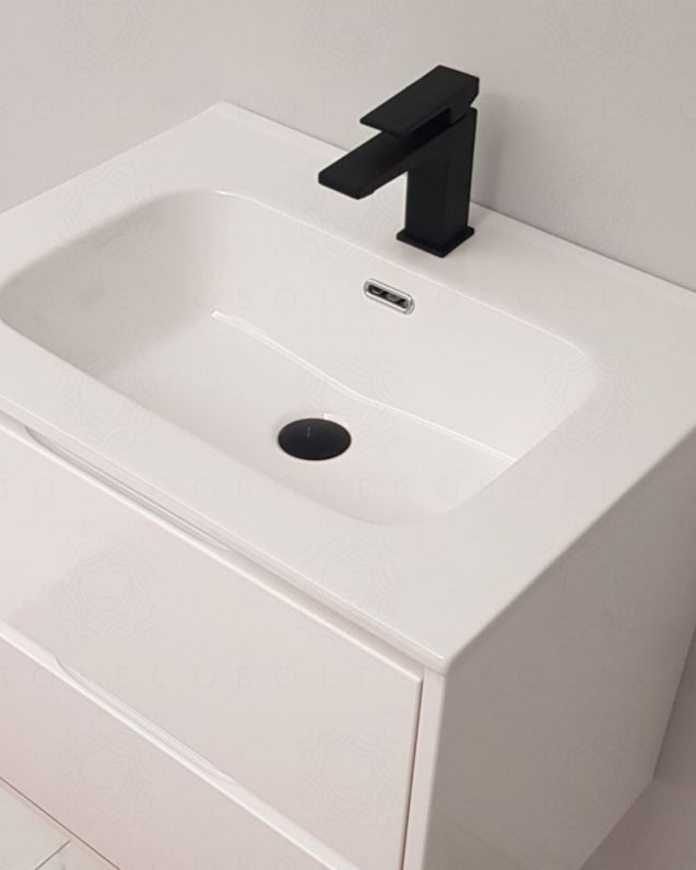 Mobile bagno Alaska con piedi, cm.60 e specchio led Mobile bagno Alaska con piedi, cm.60 e specchio led