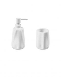 Set accessori Plisse d'appoggio, bianco opaco, con dispenser e