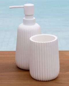 Set accessori Plisse d'appoggio, bianco opaco, con dispenser e