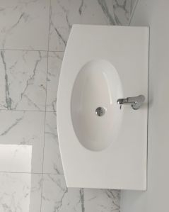 Mobile bagno sospeso Lady, curvo, con lavabo in ceramica, cm.100