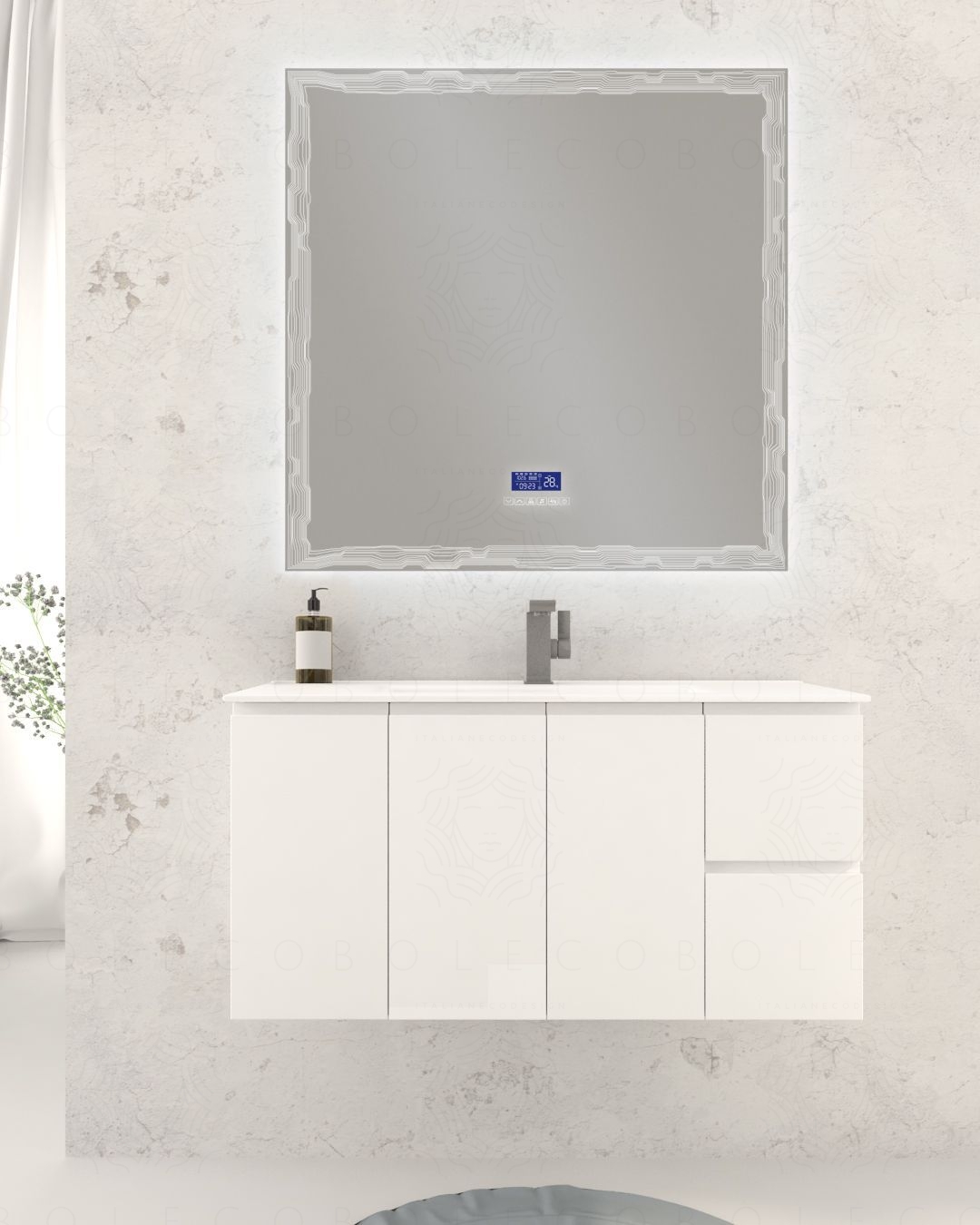 Mobile bagno sospeso Anita cm.100, profondita ridotta Mobile bagno sospeso Anita cm.100, profondita ridotta