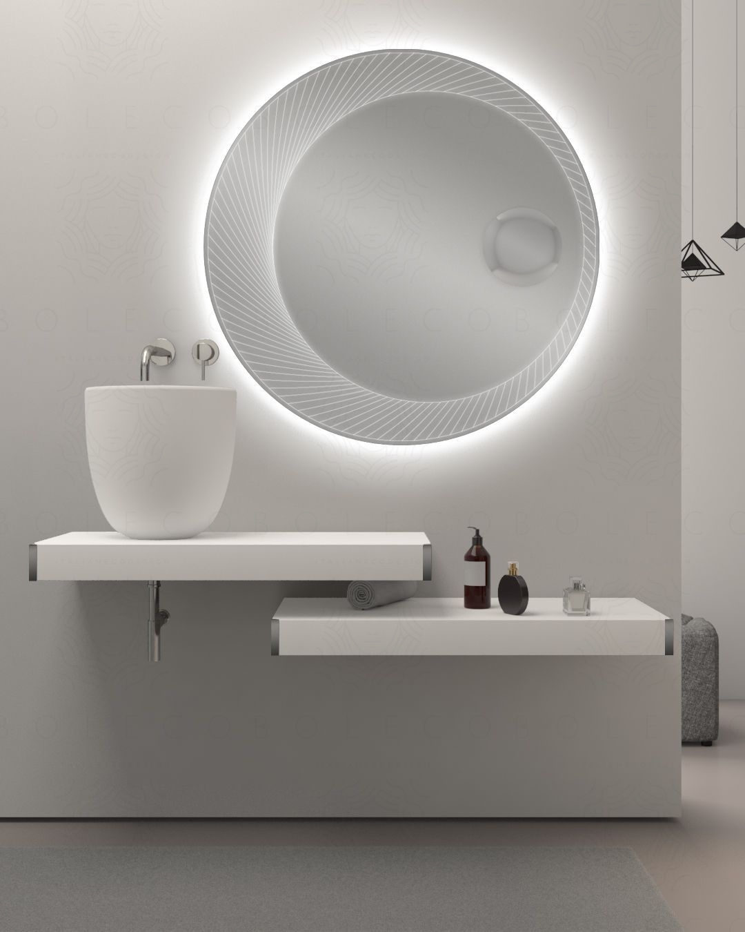 Mensolone bagno da cm.90, completo di staffe regolabili, lavabo Mensolone bagno da cm.90, completo di staffe regolabili, lavabo