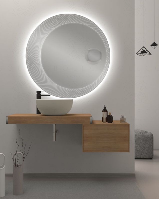 Mensolone bagno da cm.100 a cm.140, completo di staffe