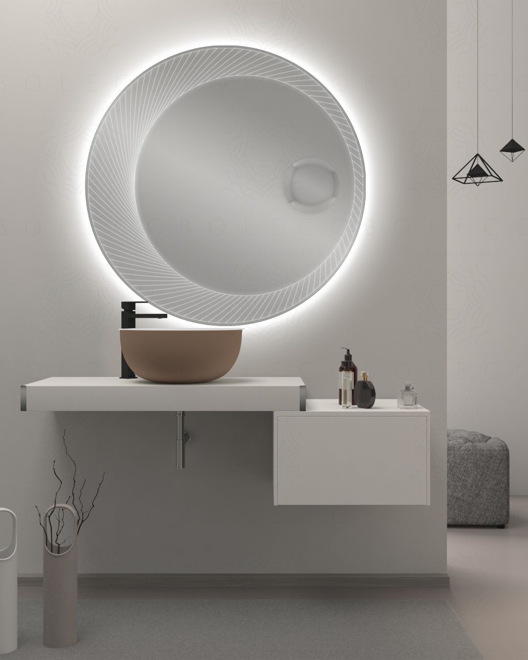 Mensolone bagno da cm.100 a cm.140, completo di staffe Mensolone bagno da cm.100 a cm.140, completo di staffe
