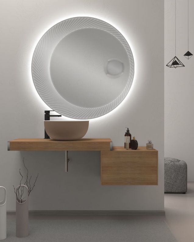 Mensolone bagno da cm.100 a cm.140, completo di staffe