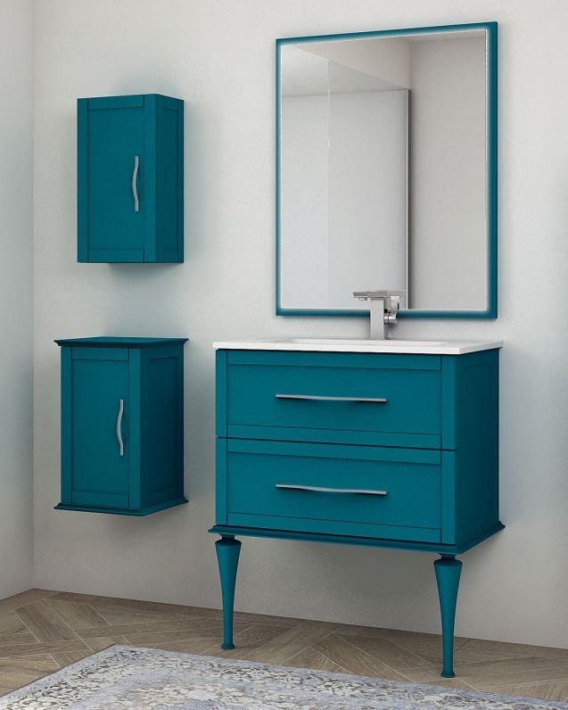 Mobile bagno sospeso Alba con lavabo in ceramica, cm.74 Mobile bagno sospeso Alba con lavabo in ceramica, cm.74