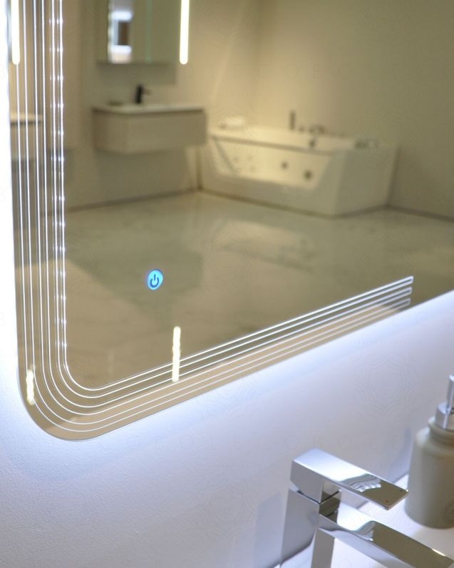 Specchio led con sensore touch e anti-appannamento, cm.120x90
